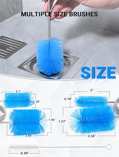 SARDVISA 66 Inch Drain Cleaning Brush, Flexible Long Pipe Cleanner Tool - size: Large clean brush