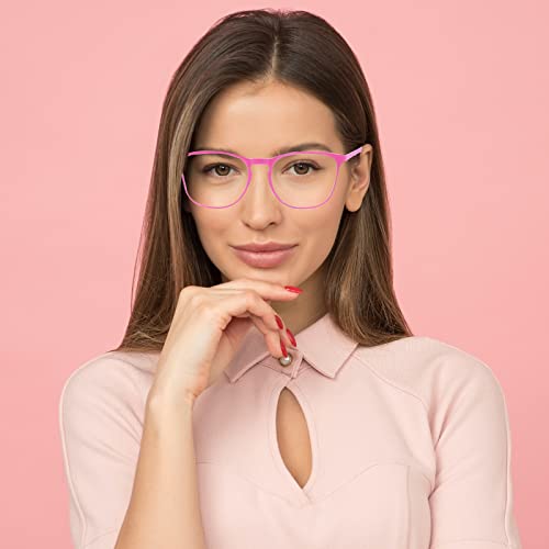 Safety Glasses for Men Women, Anti Fog Safety Goggles Comfortable Blue Light Blocking UV Protective Adult Nurse - color: Square Pink 1pack