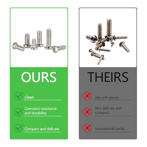 600Pcs 304 Stainless Steel Metric Micro Screws Nuts Assortment, M1 M1.2 M1.4 Sizes, Micro Phillips Head Pan Head Screws, Fully Threaded Kit for Arduino, RC Models, Electronics - size: M1/M1.2/1.4-600Pcs