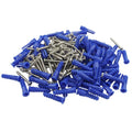 Drywall Anchors and Screws Kit, 100 Pcs, #10-#12 1-1/4" Blue - size: 1-1/4"