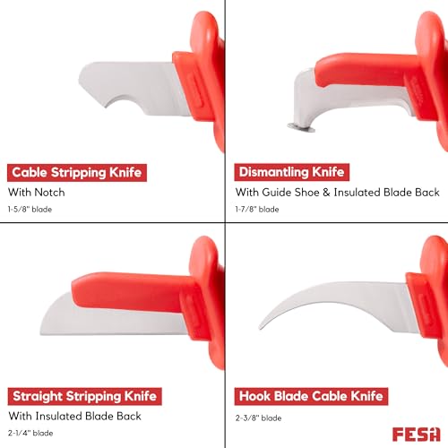 FESA 4-Piece Insulated Dismantling Cable Knife Set