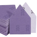 POLIWELL Triangle Sanding Sheets 50-Piece 90x65mm Ceramic Alumina - size: 320 Grit