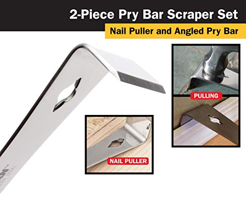 Titan 17005 2-Piece Stainless Steel Pry Bar Scraper Set - size: 7-1/4 x 9/16" and 9-1/4 x 9/16"
