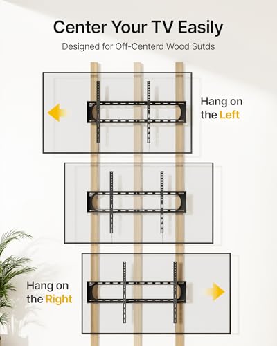 monTEK Heavy Duty Fixed TV Wall Mount for 60-120 Inch TVs up to 300 lb - size: 60"-120" Fixed