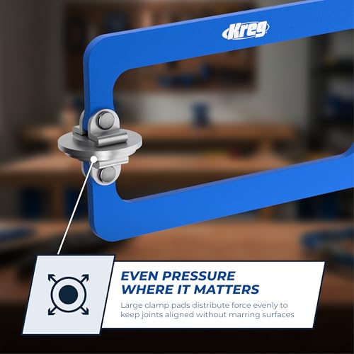 Kreg Wood Project Clamp, Woodworking Clamp, 6" Reach, 5" Clamp Capacity - size: 6 inch