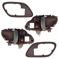 APPERFiT Interior Door Handle w/Bezel Kit (Red) Compatible with 1995-2002 Chevy Chevy GMC Truck C1500 C2500 C3500 K1500 K2500 K3500 Suburban Tahoe Yukon Replaces 15708049 15708050 - color: Red