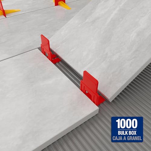 QEP LASH Tile Leveling System, Part A, Clips for 1/8" Grout (1,000 Pack) - style: 1/8" FLAT LASH CLIPS 1000/BOX