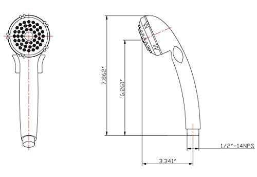 Dura Faucet DF-SA400-BQ RV Handheld Shower Wand (Bisque) - color: Bisque Parchment, size: Head Only