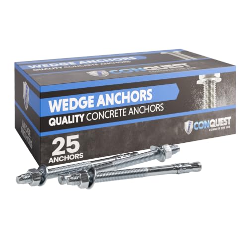 Conquest 304 Stainless Steel Wedge Anchors for Concrete 1/2” x 7” - size: 1/2" x 7"