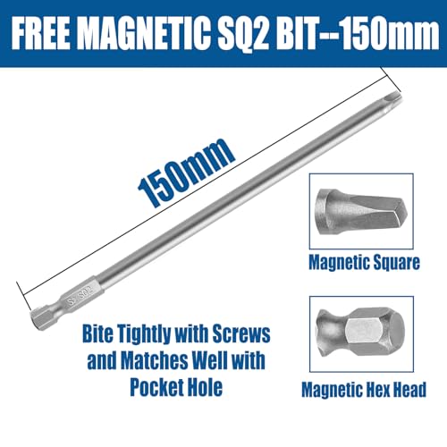 100 Pcs Pocket Hole Screws #8 x 1-1/4" Cabinet Screws with Free Driver Bit - size: #8x1-1/4"