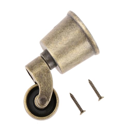 dophee 4Pcs Bronze Swivel Round Cup Caster for 25-30mm/1"-1.18" Wood Legs