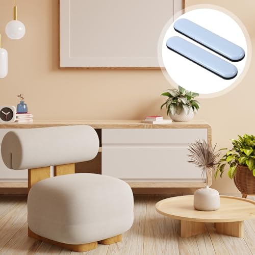8pcs Furniture Slider Gliders Self-Stick Furniture Movers Sliders Strip for Carpet Rectangle Floor Protector Pads Furnitures Moving Pads for Chair Table Desk Sofa Couch(75x15mm)