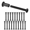 M METERXITY 20-Pack Hex Drive Socket Cap Bolt, M6 x 50mm Carbon Steel Furniture Connector Bolts Barrel Nuts for Furniture Assembly/Cabinet/DIY Binding Post Screws Rivet Fasteners [Black] - size: M6 x 50mm