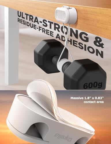 Chfeila 4Pack Magnetic Cable Clips, Dual Slot Cable Holder Clips, White - color: White-4Pack