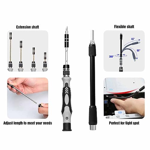 EFAITHFIX Precision Screwdriver Set, Professional 115 in 1 Magnetic Repair Tool Kit for Computer, Mobile Phone, Laptop, Tablet, Game Console, Watch, Camera, Eyeglasses, Electronics, DIY Projects, etc - size: 115 in 1