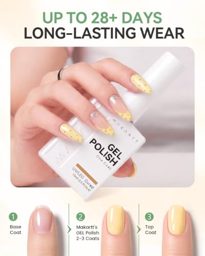 Makartt Pastel Gel Nail Polish Set 15ML: 6 Spring Summer Colors - color: Barcelona Brights