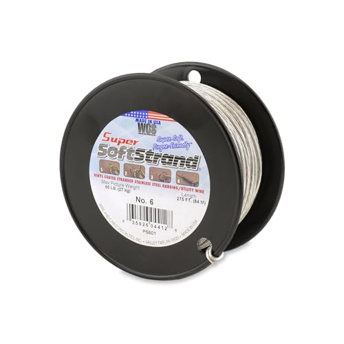 SuperSoftstrand Picture Hanging Wire - Shop Spool - 275ft - #6, 60 lb - size: #6, 60 lb, style: Shop Spool