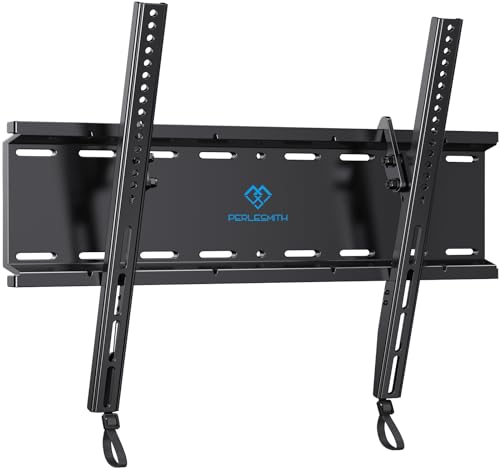 PERLESMITH Tilting TV Wall Mount Bracket Low Profile for Most 23-60 inch LED LCD OLED, Plasma Flat Screen TVs with VESA 400x400mm Weight up to 115lbs, Fits 16" Wood Stud - size: 23-60" Tilt TV Wall Mount