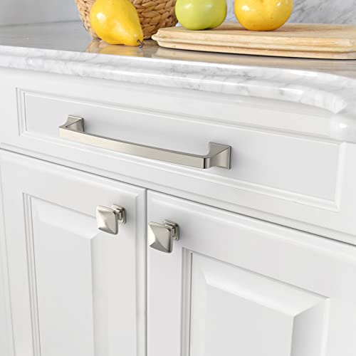 Amerdeco 10 Pack Brushed Satin Nickel 10 Inch(254mm) Hole Centers Kitchen Cabinet Pulls Hardware Kitchen Handles for Cabinets Cupboard Handles Drawer Pulls - color: Brushed Satin Nickel, size: 10" hole center