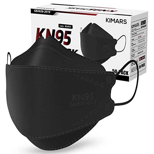 KN95 Face Masks 50 Pack, Breathable Comfortable and Disposable KN95 Mask, Black - color: Adult Black
