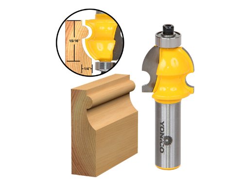 YONICO Architectural Molding Router Bits 15/16-Inch 1/2-Inch Shank 16136 - style: 16136 - 15/16" CL - 1/4" CD - 1/2" Shank