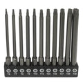 aiyun 11 Pack Star Security Screwdriver Bit Set Shark Vacuum (100mm Length) - size: 100mm Length (T6-T40)