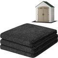 ToLanbbt Outdoor Storage Shed Floor Mat, 8.4 x 7.4 FT Waterproof Carport Mat, Washable Furniture Pad with Non Slip Backing for Dust, Oil, Protection, Storage Shed Not Included - size: 8.4 x 7.4 FT