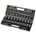 VEVOR 1/2" Drive Impact Socket Set 26-Piece, Metric (10-36mm) Sizes Standard Socket Set CR-V Material for High Durability Impact Wrench - size: 1/2" 26 PCS