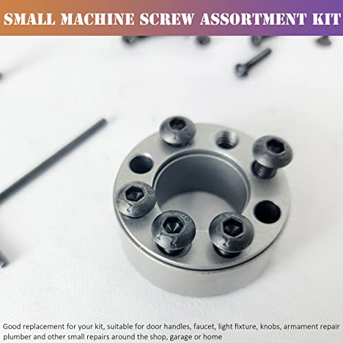 ZTF 840PCS Hex Button Head Cap Bolts Screws Nuts Washers Assortment Kit, M2 M3 M4 M5 Bolts Screws with Storage Box, 10.9 Grade Alloy Steel Machine Thread, ISO 7380 Allen Socket Drive - style: Button Socket Head
