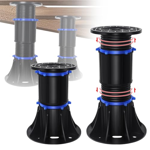 YHK 2PCS Adjustable Height Bed Support Legs 8.4-13.5inch, Bed Frame Support Legs for Bed Slat, Bed Support Reinforcement Parts Bed Frame Support Replacement - size: 2PCS