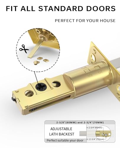 Asidrama 1 Pack Brushed Gold Heavy Duty Single Cylinder Deadbolts - color: Brushed Gold, size: 1 Pack, style: Deadbolt
