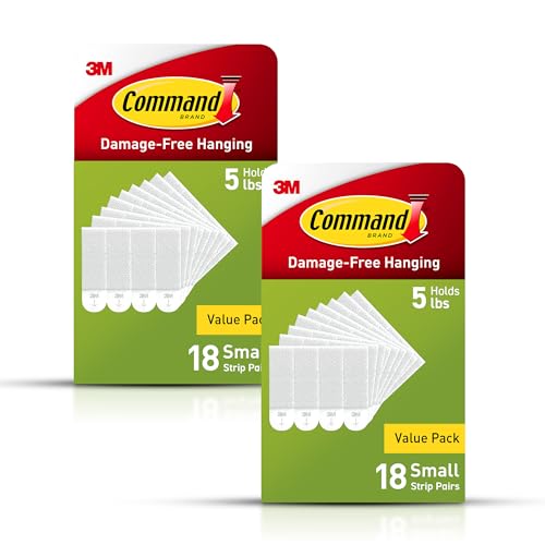 Command 4 lb Small Picture Hanging Strips 36 Pairs (72 Strips), Damage-Free Hanging Picture Hangers, No Tools Wall Hanging Strips for Home Decor, White Adhesive Strips - style: 36 Pairs