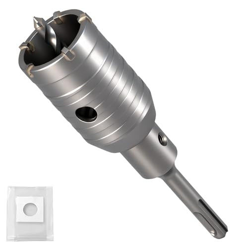 Professional 1-3/4" (45mm) Concrete Hole Saw 110mm SDS Plus & Dust Bag - size: 1-3/4" (45mm)