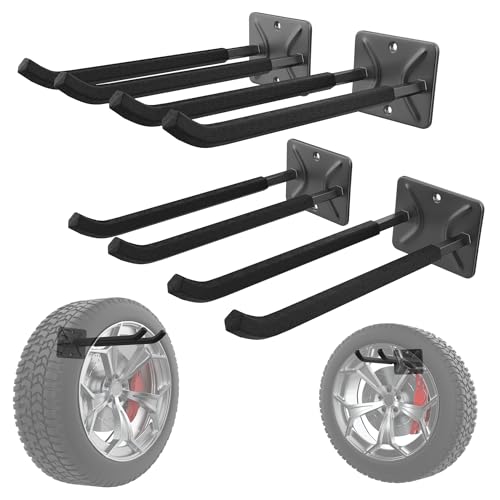 WALMANN Wall Mount Garage Hooks, 12-inch Tool Hooks for Hanging, 4-Pack - style: Pack of 4