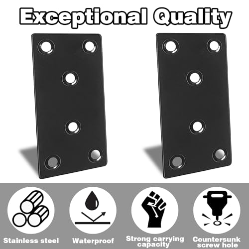 35‑Pack Flat Metal Brackets, 2.36" 304 Stainless Steel Brackets - size: 35PCS-2.36'' Flat Plates