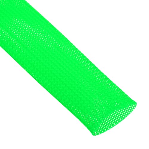 uxcell Expandable Sleeving, 1 1/2-inch 25ft Cable Sleeve, Green - color: Green, size: 1 1/2-inch x 25ft