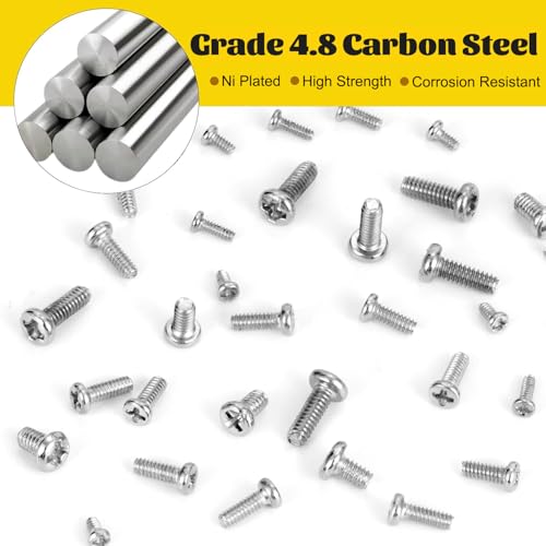 1140pcs M1 M1.2 M1.4 M1.6 M1.7 Micro Mini Pan Head Machine Screws Kit - size: M1M1.2M1.4M1.6M1.7 1140pcs