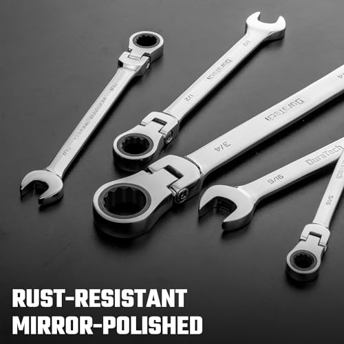 DURATECH 5/16" Flex-Head Ratcheting Combination Wrench - style: 5/16"