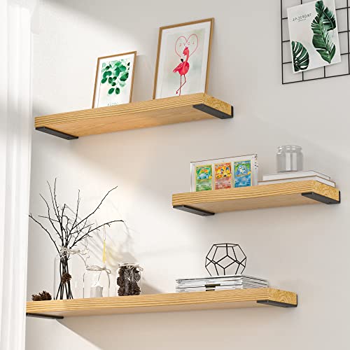 HOZE Sturdy Heavy Duty Shelf Bracket 8-Inch Set of 6, Perfect for Floating Shelves, Made from 1/5" Thick Metal in Matte Black Finish - size: 8 Inch, style: 6 Pack
