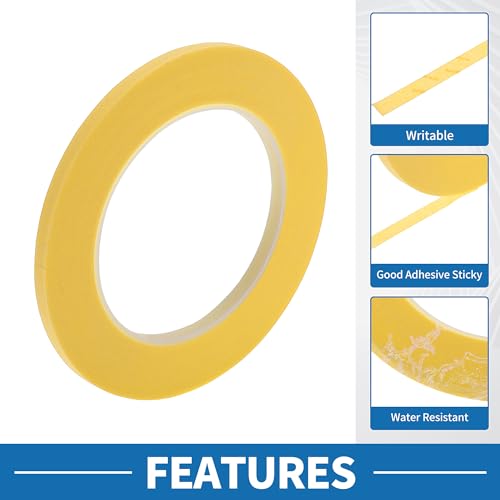 Painters Tape Easy Removal 0.2 Inches x 52.5 Yards Masking Master Tape Yellow - color: Yellow, size: 0.2 Inches x 52.5 Yards