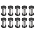 HARFINGTON 10pcs Knife Handle Screws 6 x 17mm M4 Torx Sink Head Stainless Steel Pocket Knife Pivot Pin Folding Knives Bolts Fasteners for Blade Fixing, Black/Silver - size: 6 x 17mm