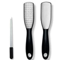 Professional Foot File & Callus Remover 2-in-1 Set for Seniors and Adults –9.6" Foot Rasp with 6.7" Nail File – Sapphire Black– Durable & Hygienic Pedicure Tool for Smooth, Soft Feet–Wet & Dry Use