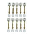 Cam Lock with Dowel RLECS 10PCS Furniture Connecter Cam Lock Fittings, 14.6x9.5mm Cam Bolt Nut and 6x40mm Dowel with Pre-Inserted Nut Replacement Parts