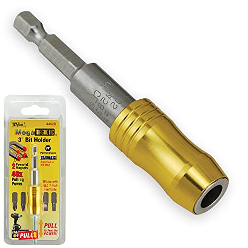 IVY Classic 44628 1/4 x 3" Mega-Magnetic Bit Holder, Impact Plus, 1/Card - size: 3" Bit Holder, 1-Card