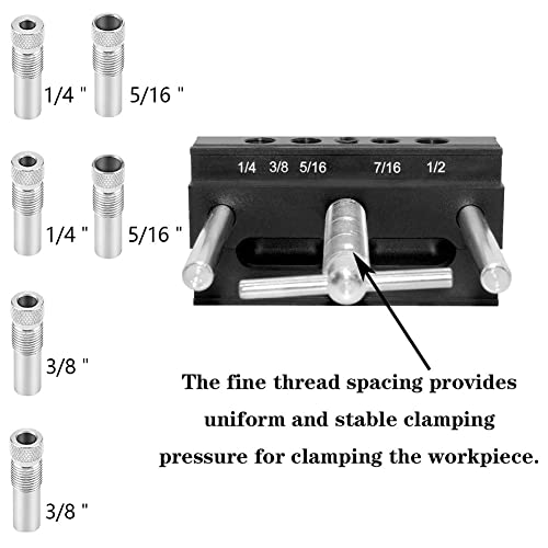 Self Centering Dowel Jig Kit Wide Capacity Drill Guide - color: Black Wide Capacity