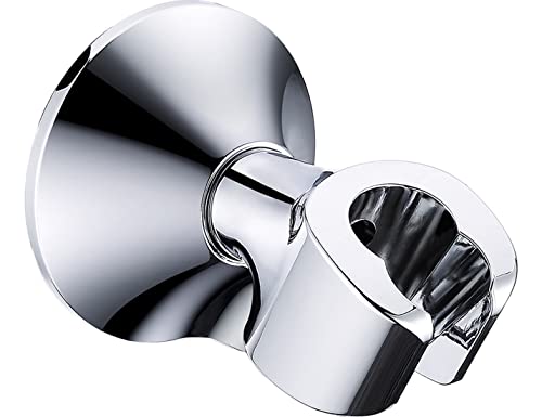 BRIGHT SHOWERS Handheld Shower Head Holder with Dual Angle Positions, Wall Suction Bracket Includes Adhesive 3M Disc, No Tools Required and Easy Installation, Chrome Finish - color: Chrome, style: Suction & Adhesive - 2 Angles
