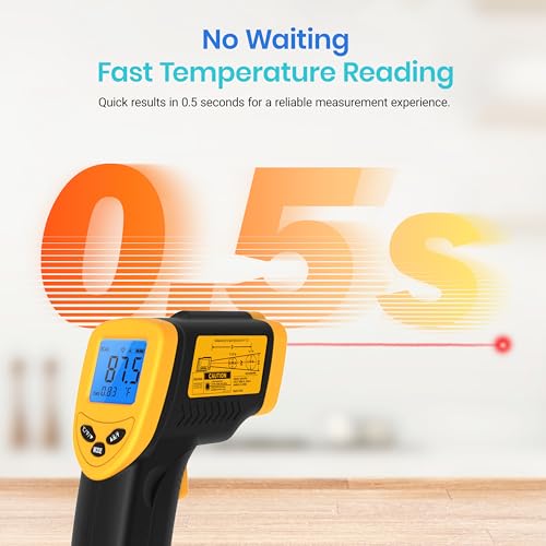 Etekcity Infrared Thermometer Laser Temperature Gun 774 - color: Light Yellow, style: Classic