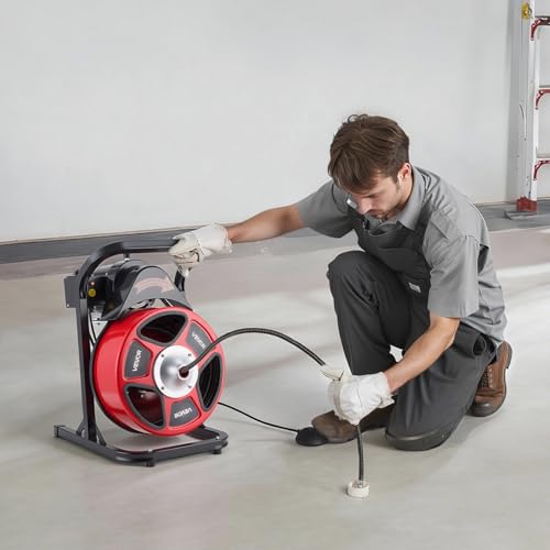 VEVOR Drain Cleaner Machine 50 FT x 1/2 Inch Manual Feed Sewer Snake Auger - style: 50 FT x 1/2'' Upgraded Version