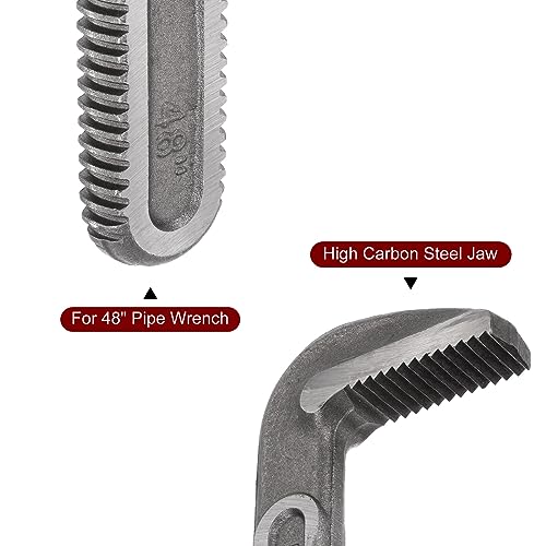 HARFINGTON Pipe Wrench Hook Jaw 48" Plumbing Wrench Replacement Jaws Carbon Steel for 48" Adjustable Wrench - size: 48"