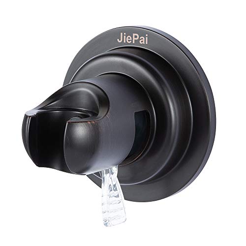 JiePai Suction Cup Shower Head Holder for Handheld Shower,Oil Rubbed Bronze | Suction cup holder,No-drill wall mount,fits 3/4 handheld,Works on tile glass metal,Removable,For bathroom/RV - color: Holder-Oil Rubbed Bronze